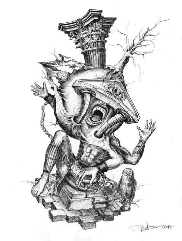 600x797 The Dream Of Titan Atlas Art Print By Rimbu Iulian