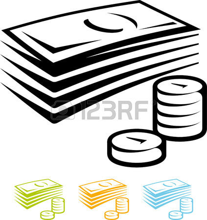 423x450 Cash Money Vector Icon Royalty Free Cliparts, Vectors, And Stock