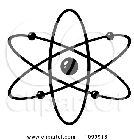 450x470 Clipart Black And White Atom
