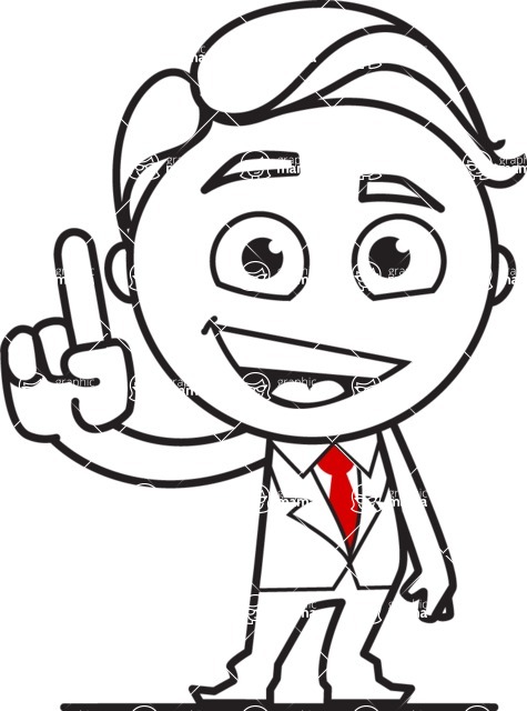 475x640 Vector Simple Businessman Cartoon Character