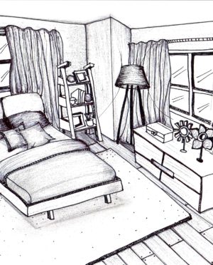 300x372 Interior Hand Sketch Drawing Ideas. Ideas. Kahode Home Design Ideas