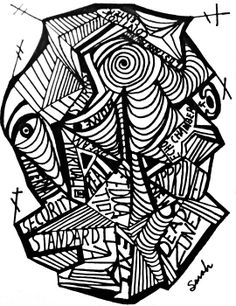 236x306 Abstraction In Silver By Sarah Loft