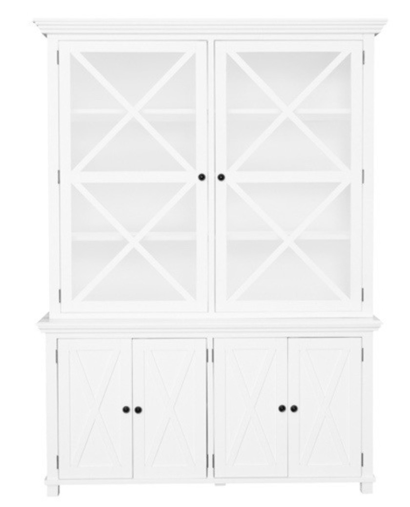 840x1039 Sorrento Criss Cross Glass Door Cabinet