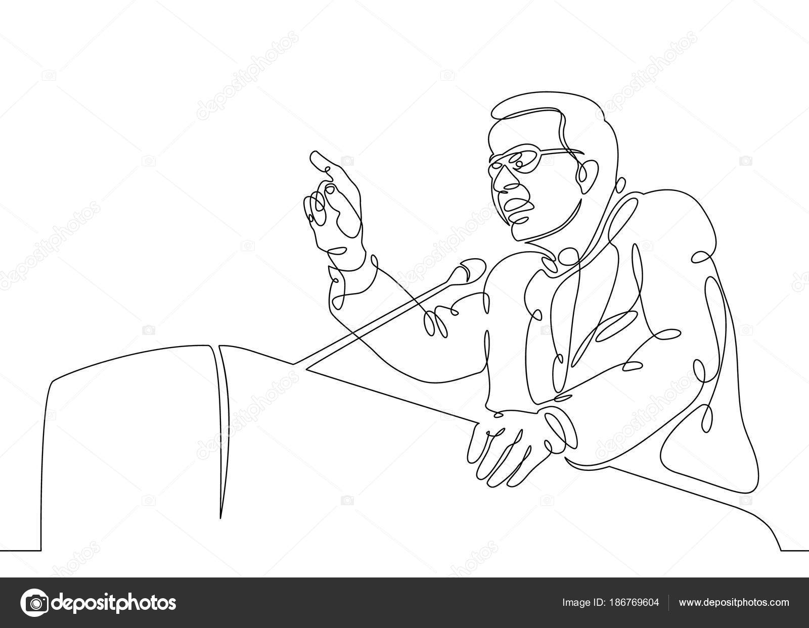 1600x1243 Continuous One Single Line Drawn Character Politics Of Business