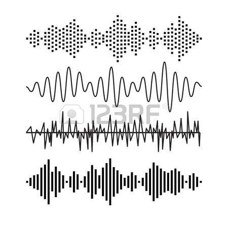 450x450 Set Of Sound Audio Waves Music. Eq Musical Melody Technology