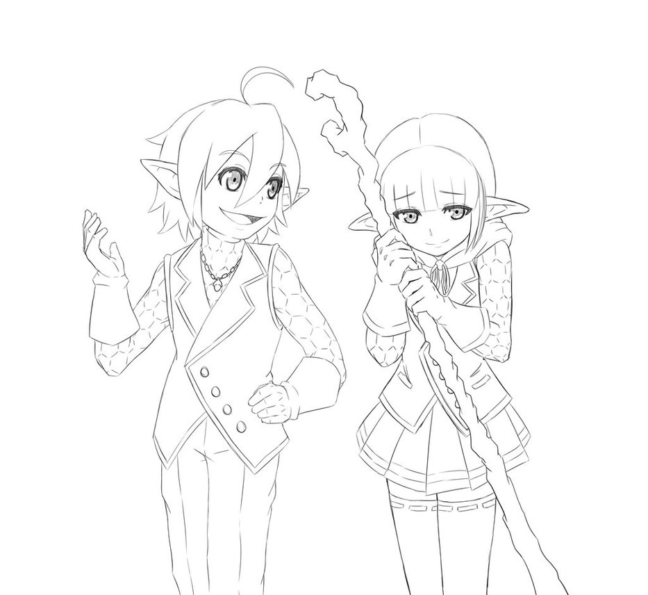 933x856 Aura And Mare Sketch (Overlord) By Tony Arts