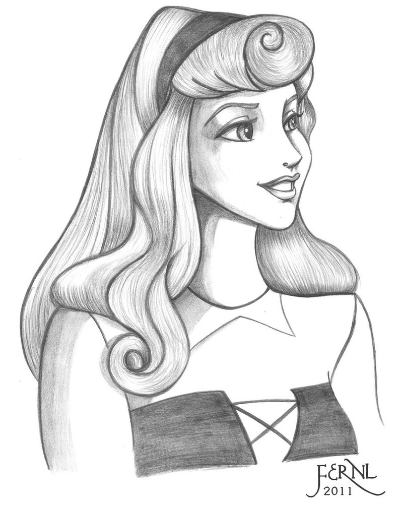 794x1006 Princess Aurora Sketch By Fernl