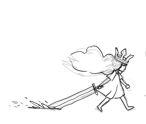 500x427 The First Drawing Of The Final Version Of Aurora Child Of Light