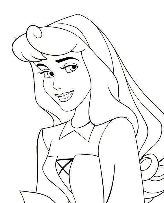 567x700 Aurora Cartoon Labels Princess Coloring Pages Walt Disney