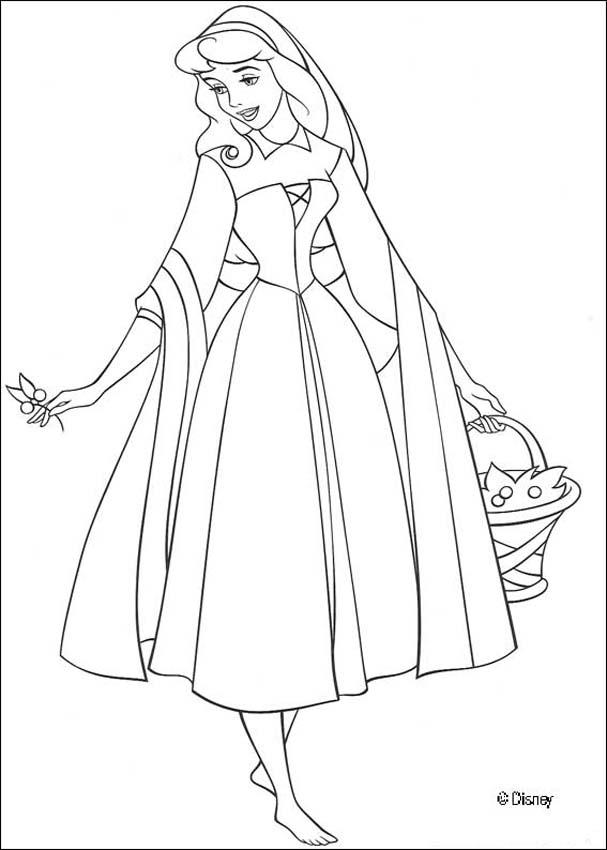 607x850 Aurora Coloring Pages