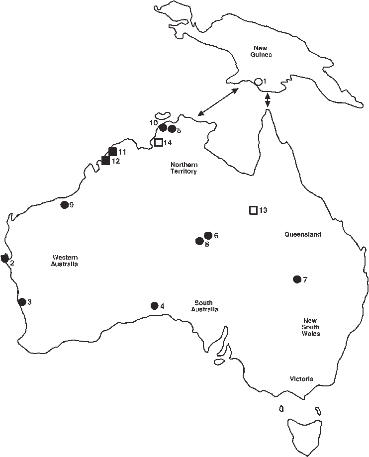 742x919 Map Australia And New Guinea Showing Collecting Localities