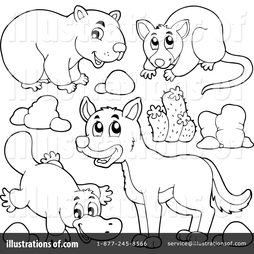 1024x1024 Australian Animals Clipart