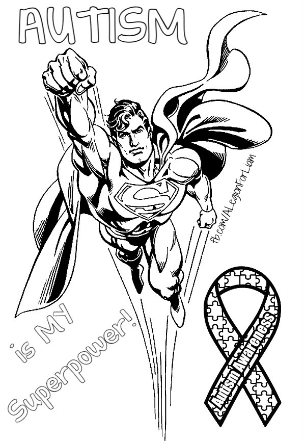 599x865 Autism Awareness. Coloring Page. Love Lovr