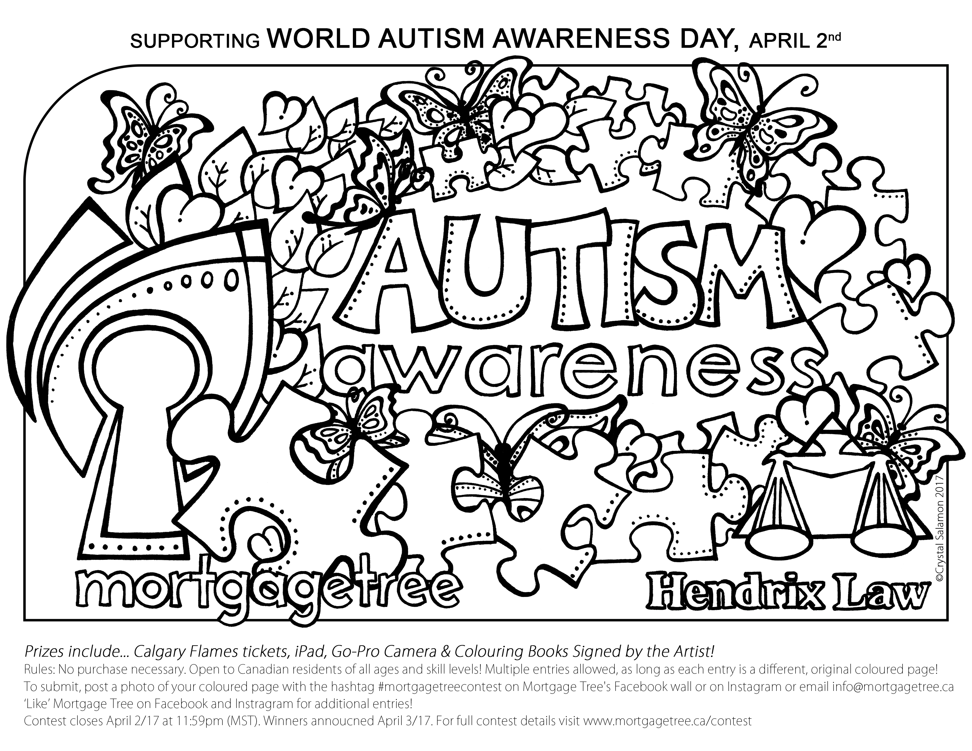 3300x2550 Autism Awareness Colouring Contest