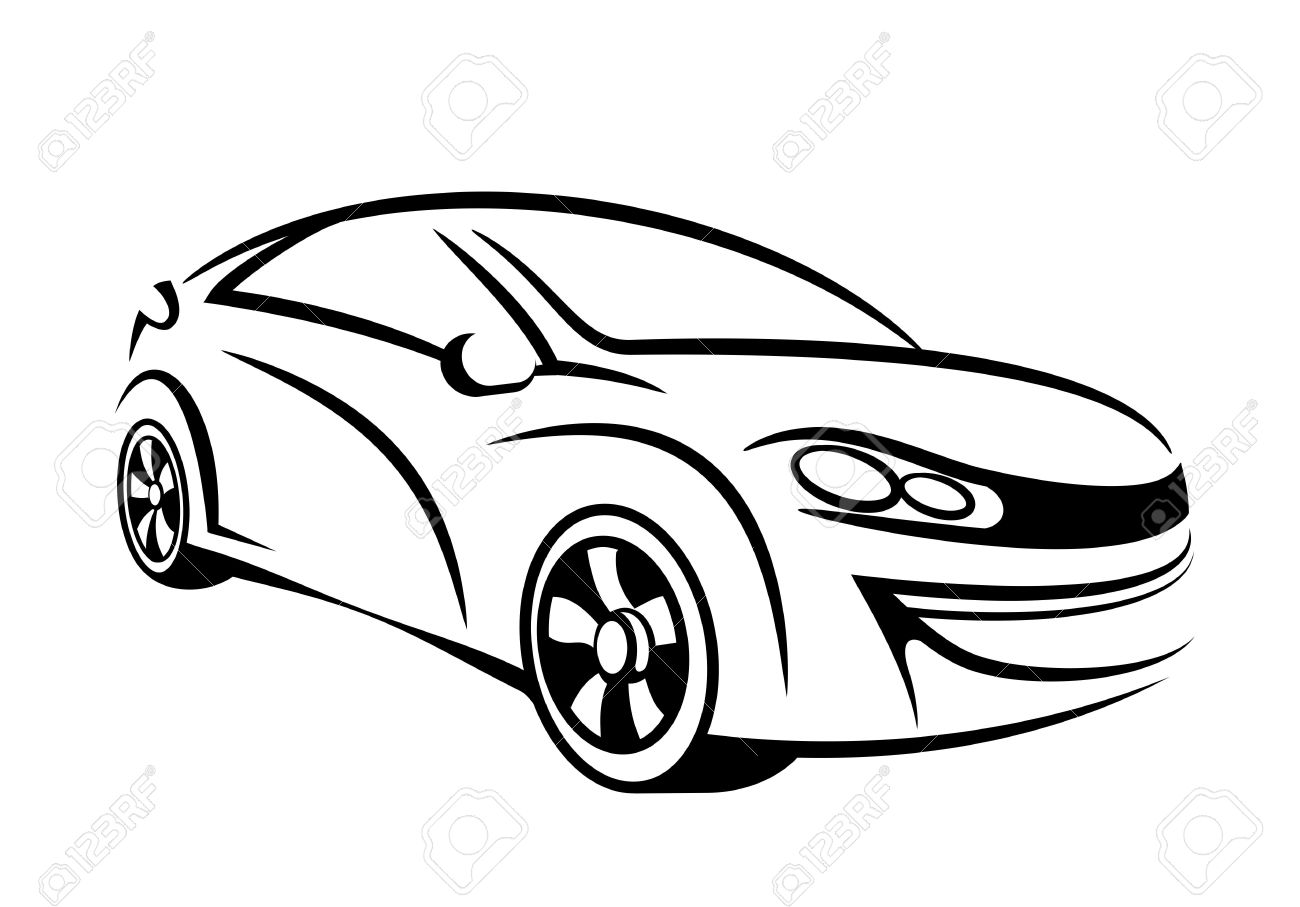 1300x907 My Own Car Concept In Line Art Stock Photo, Picture And Royalty