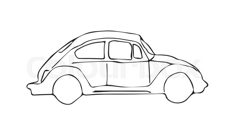 800x462 Retro Car Vector Graphic. Transportation Theme. Iconic Automobile