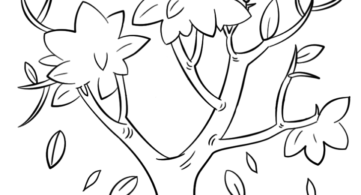 728x393 Fall Scene Coloring Page Autumn Scene With Scarecrow Coloring Page