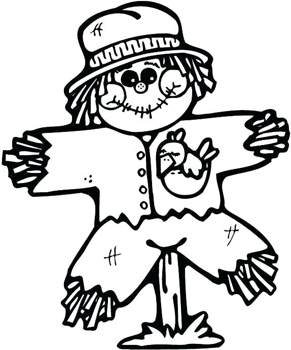 574x690 Scarecrow Coloring Pages For Toddlers Printable Sweet Page Draw