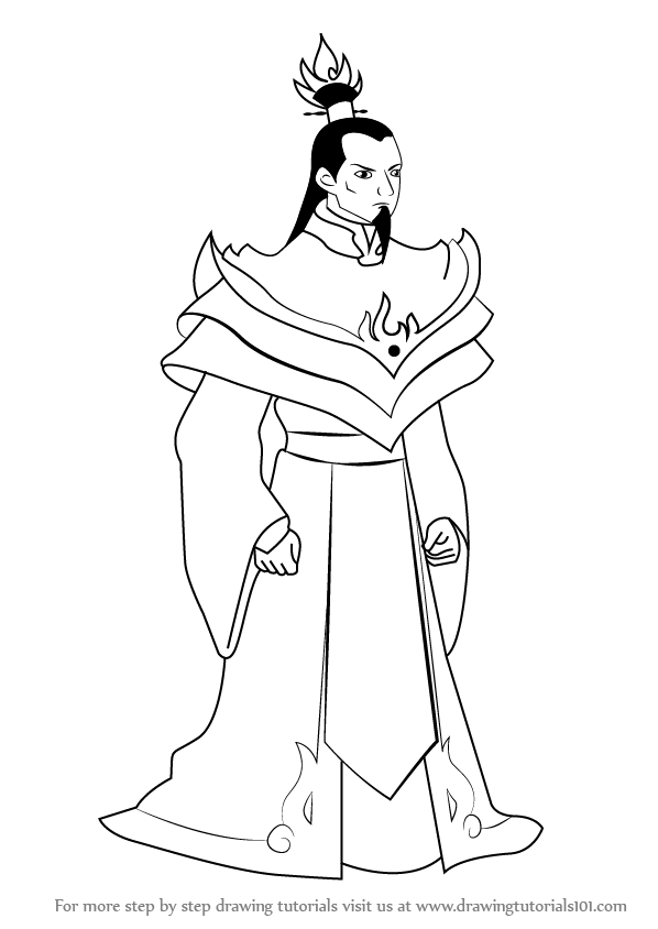 598x844 Learn How To Draw Fire Lord Ozai From Avatar The Last Airbender