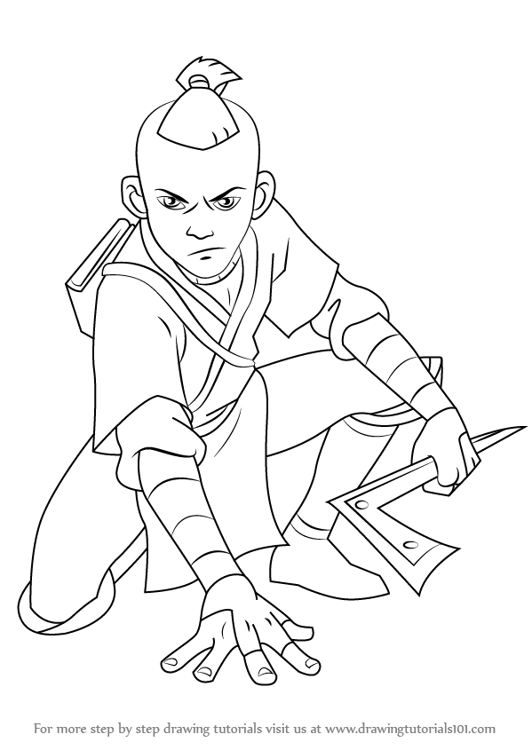 599x845 Learn How To Draw Sokka From Avatar The Last Airbender (Avatar
