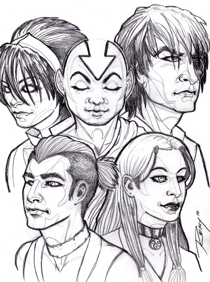 671x900 Remy's Mental Machinations Avatar The Last Airbender Group Sketch