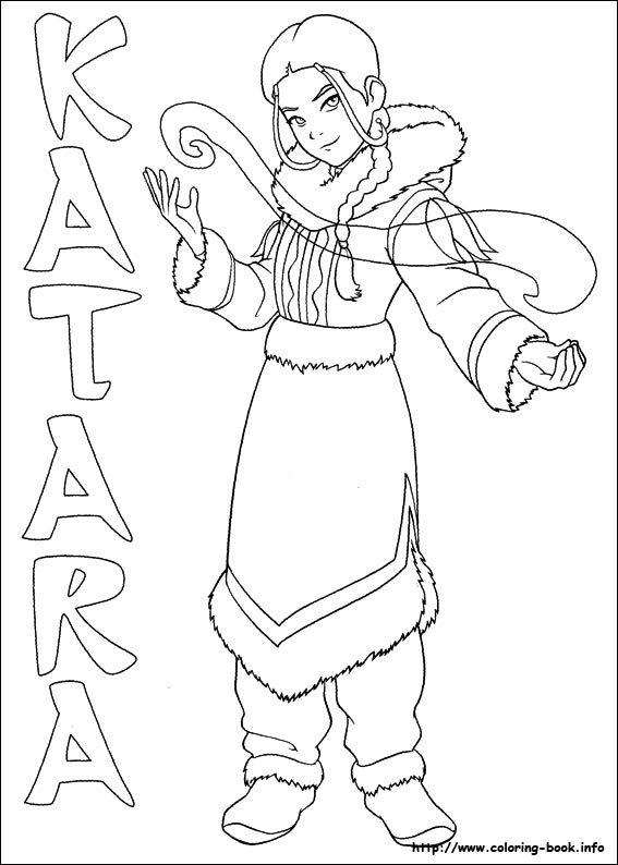 567x794 The Last Airbender Coloring Picture