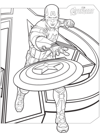 352x480 Avengers Captain America Coloring Page Free Printable Coloring Pages