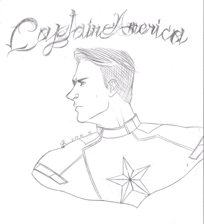 852x937 Captain America The First Avenger Sketch By Roxas Forever13