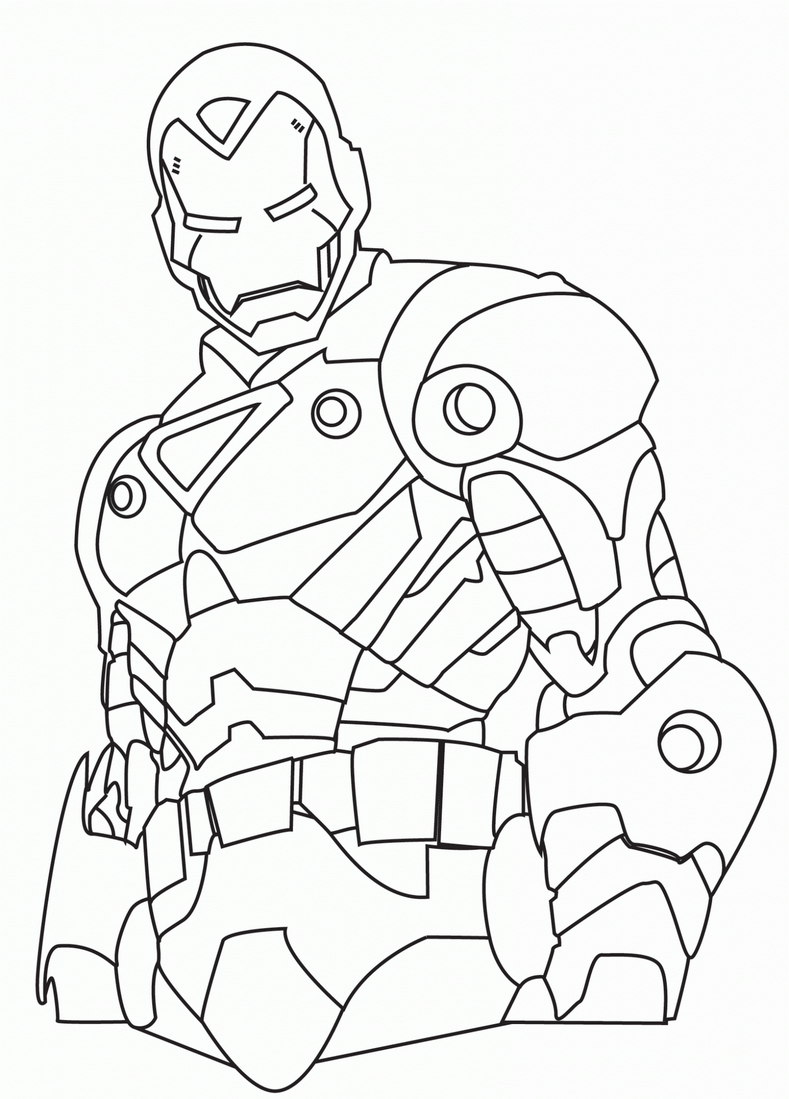 1150x1600 Iron Man Drawing Black And White Color Area