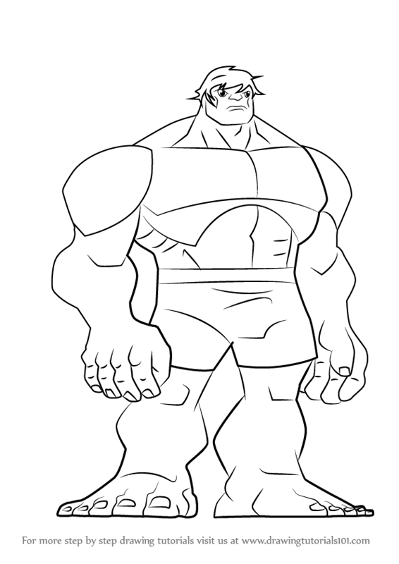 566x800 Learn How To Draw Hulk From The Avengers