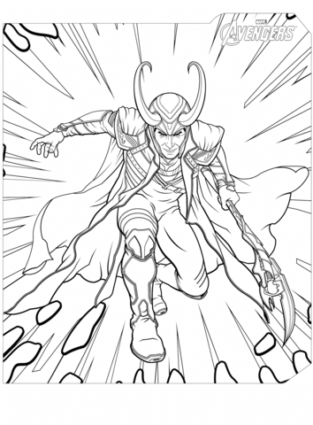 354x480 Avengers Loki Coloring Page Free Printable Coloring Pages