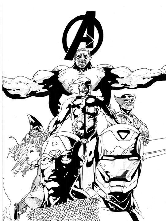 Avengers Drawing at GetDrawings | Free download