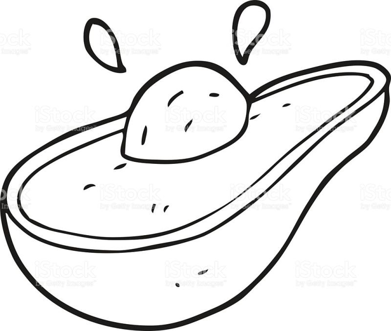 800x677 Avocado Clipart Black And White