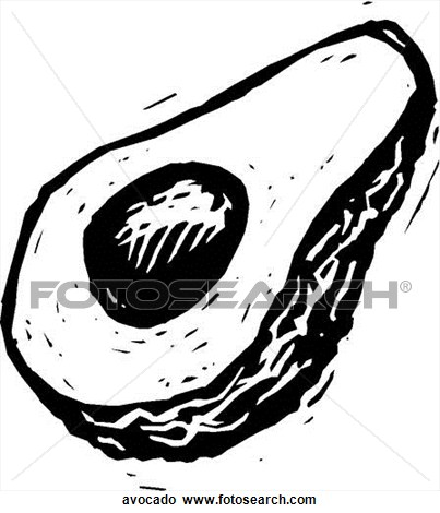 403x470 Avocado Drawing