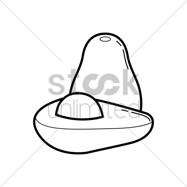 600x600 Avocado Vector Image