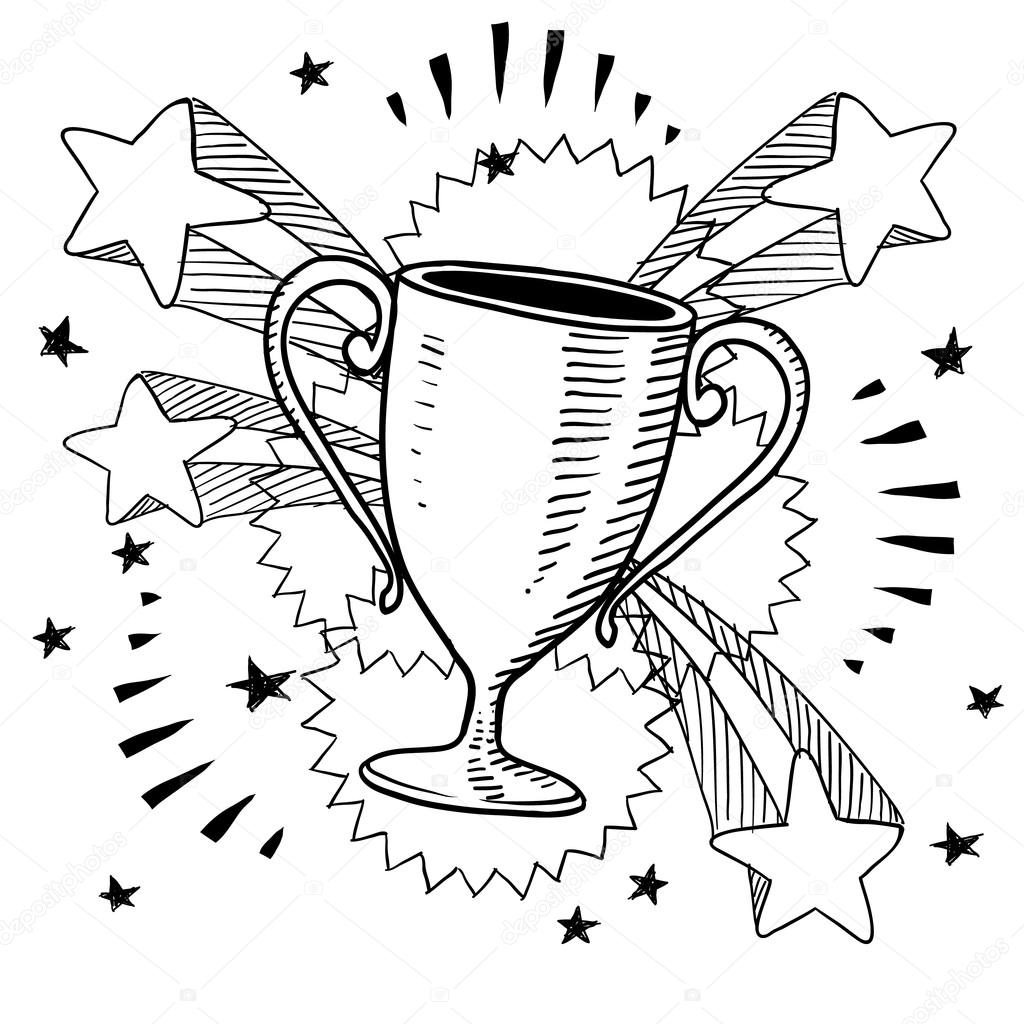 1024x1024 Trophy Or Award Vector Sketch Stock Vector Lhfgraphics