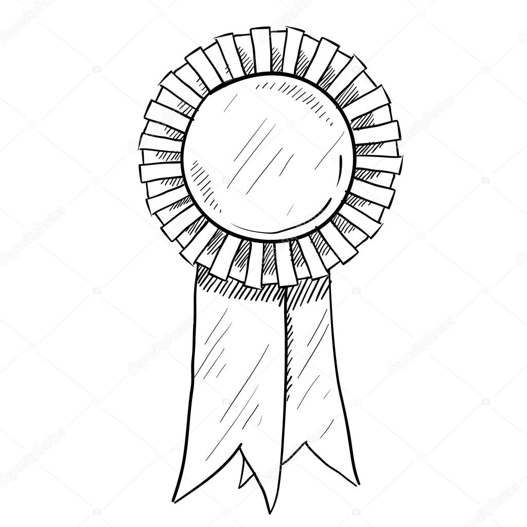 1024x1024 Award Ribbon Sketch Stock Vector Lhfgraphics