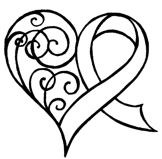 533x523 Cancer Ribbon Heart With Swirls Tattoo By ~metacharis