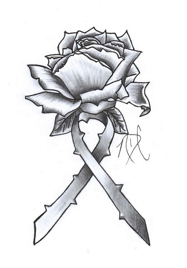 600x859 Cancer Ribbon Rose Design By Ndc13