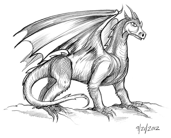 600x487 How To Draw Cool Dragon Drawings