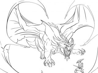 320x240 Cool Dragon Pictures To Color Dragon Coloring Pages Vs Knight