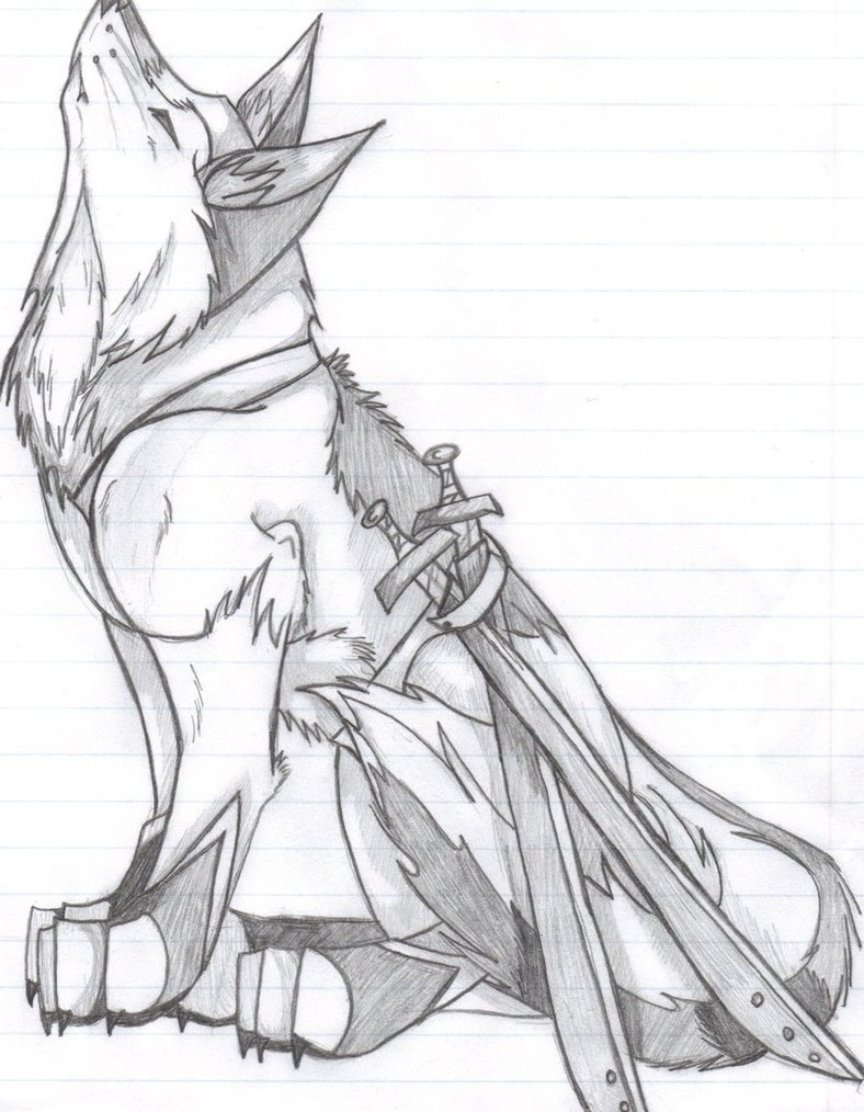788x1014 Wolf Sketch By Wolfdemon001