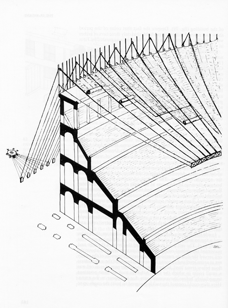 755x1019 Velarium Or Sail Structure On Colosseum, Designed To Shade