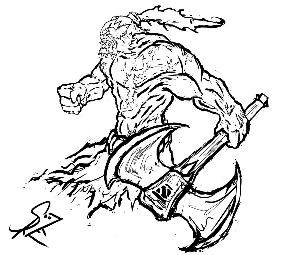 956x835 Mogul Khan, The Axe By Halycon450