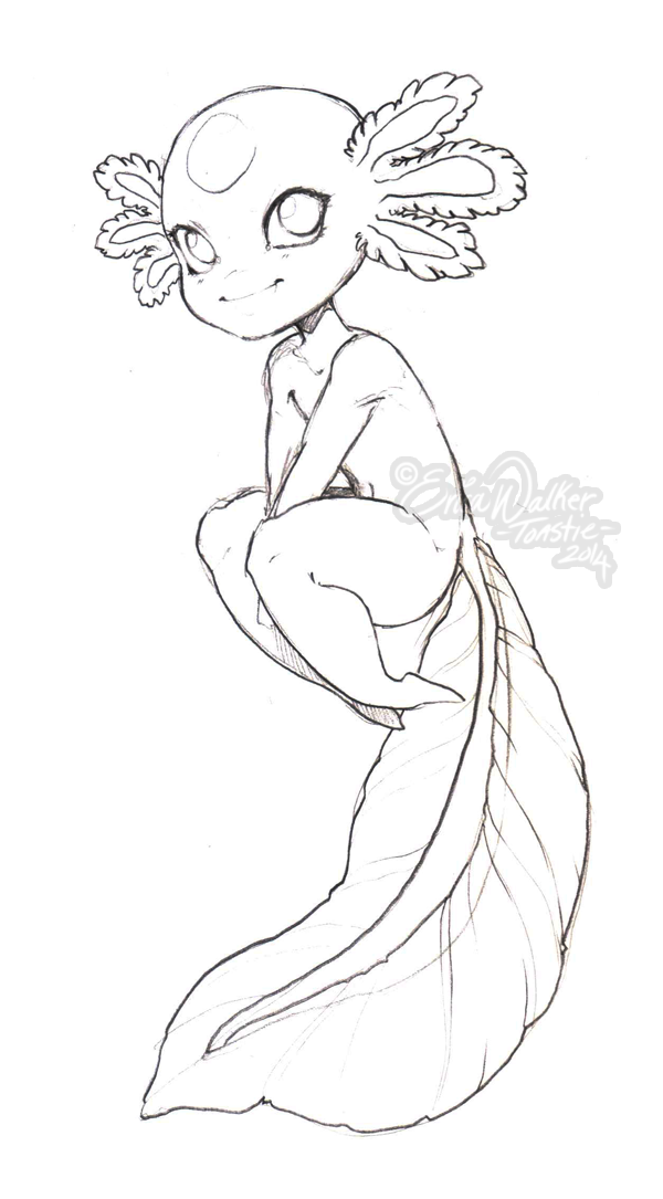 600x1085 Baby Axolotl Boy By Toastytoastie