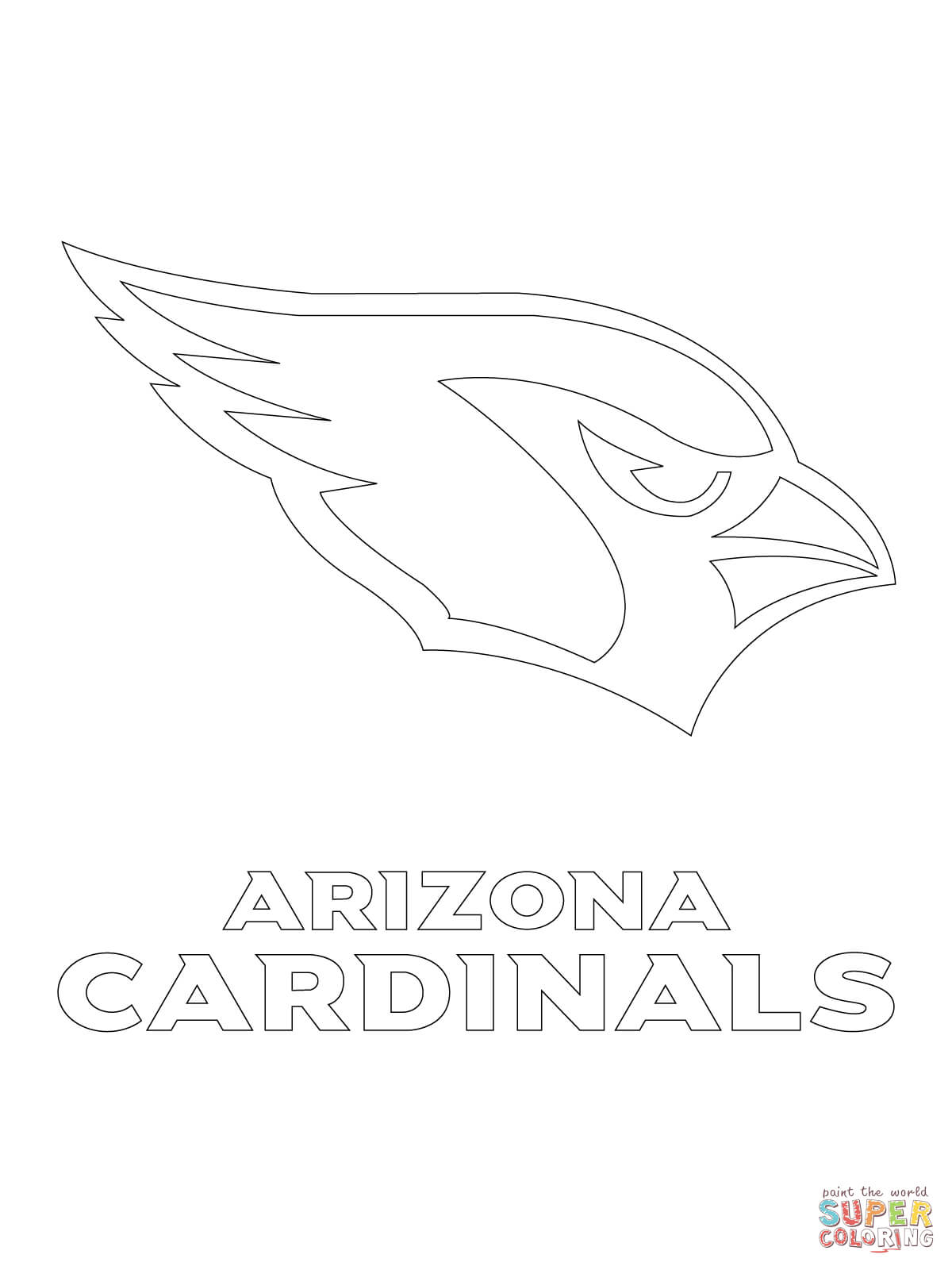 1200x1600 Arizona Cardinals Logo Coloring Page Free Printable Coloring Pages