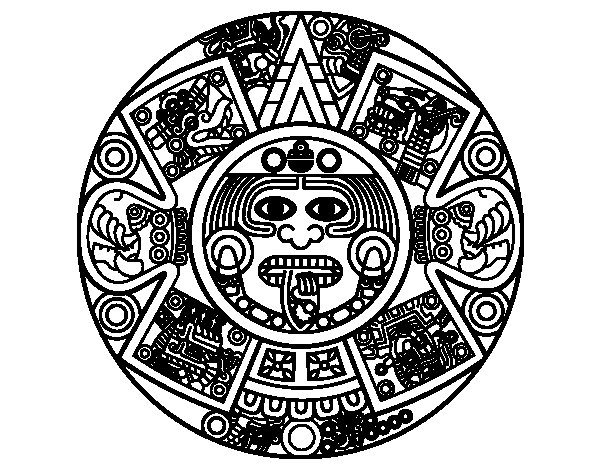 Aztec Calendar Drawing at GetDrawings | Free download