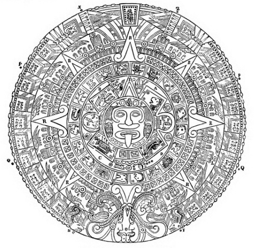 Aztec Calendar Drawing at GetDrawings | Free download