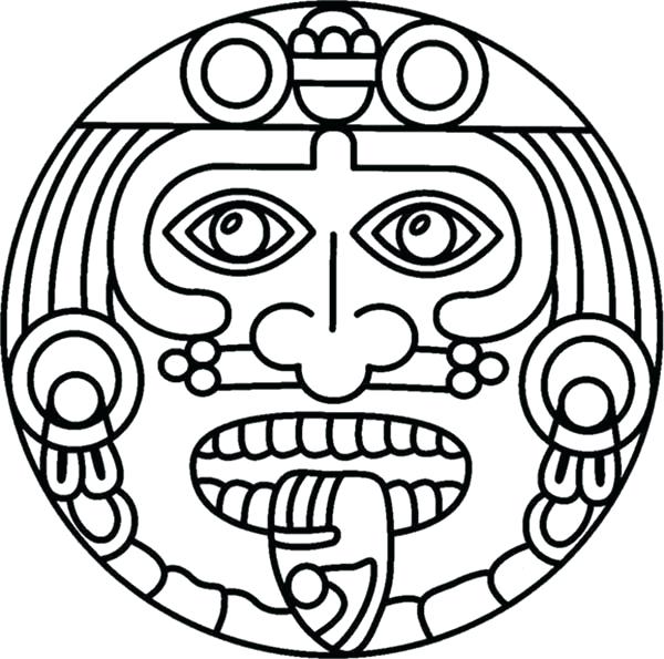 600x595 Best Of Aztec Coloring Pages Images Symbol Of God Coloring Pages
