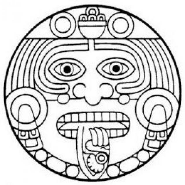 640x640 Quality Aztec Sun Tattoo Design